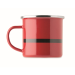 Taza metálica con capa de esmalte de Papá Noel y caja de regalo 300ml color rojo quinta vista