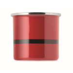 Taza metálica con capa de esmalte de Papá Noel y caja de regalo 300ml color rojo sexta vista