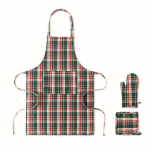 Conjunto de cocina fabricado en algodón en estilo a cuadros 200g/m² color multicolor