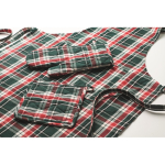 Conjunto de cocina fabricado en algodón en estilo a cuadros 200g/m² color multicolor vista fotografía tercera vista
