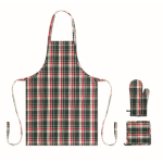 Conjunto de cocina fabricado en algodón en estilo a cuadros 200g/m² color multicolor