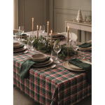 Mantel de algodón a cuadros con 4 servilletas incluidas 200g/m² color multicolor vista bodegón