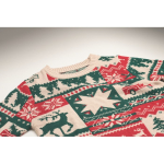 Jersey navideño de punto 100% acrílico con temática navideña color beige vista fotografía quinta vista
