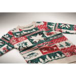 Jersey navideño de punto 100% acrílico con temática navideña color beige vista fotografía octava vista