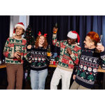 Jersey navideño de punto 100% acrílico con temática navideña color beige segunda vista bodegón