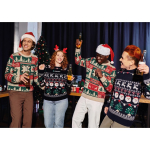 Jersey navideño de punto 100% acrílico con temática navideña color beige segunda vista bodegón 2