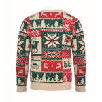 Jersey navideño de punto 100% acrílico con talla única talla L-XL color beige tercera vista