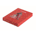 Set de 12 velas de té con aroma a canela en caja navideña color rojo vista principal