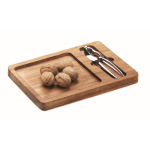 Set cascanueces y plato de madera de acacia para regalo corporativo color madera segunda vista