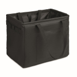 Organizador de RPET plegable multifunción con asas y bolsillos color negro