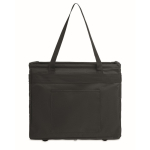 Organizador de RPET plegable multifunción con asas y bolsillos color negro octava vista