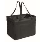 Organizador de RPET plegable multifunción con asas y bolsillos color negro