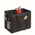 Organizador de RPET plegable multifunción con asas y bolsillos color negro