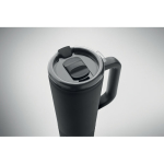 Vaso térmico de acero inox. con doble pared y bocina integrada 700ml color negro