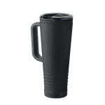 Vaso térmico de acero inox. con doble pared y bocina integrada 700ml color negro