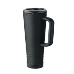 Vaso térmico de acero inox. con doble pared y bocina integrada 700ml color negro