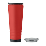 Vaso térmico de acero inox. con doble pared y bocina integrada 700ml color rojo