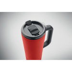 Vaso térmico de acero inox. con doble pared y bocina integrada 700ml color rojo
