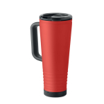 Vaso térmico de acero inox. con doble pared y bocina integrada 700ml color rojo