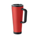 Vaso térmico de acero inox. con doble pared y bocina integrada 700ml color rojo