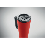 Vaso térmico de acero inox. con doble pared y bocina integrada 700ml color rojo