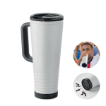 Vaso térmico de acero inox. con doble pared y bocina integrada 700ml color blanco
