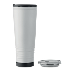 Vaso térmico de acero inox. con doble pared y bocina integrada 700ml color blanco