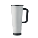 Vaso térmico de acero inox. con doble pared y bocina integrada 700ml color blanco