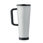 Vaso térmico de acero inox. con doble pared y bocina integrada 700ml color blanco sexta vista