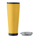 Vaso térmico de acero inox. con doble pared y bocina integrada 700ml color amarillo