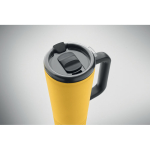 Vaso térmico de acero inox. con doble pared y bocina integrada 700ml color amarillo