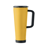 Vaso térmico de acero inox. con doble pared y bocina integrada 700ml color amarillo