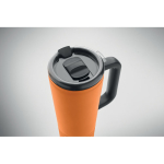 Vaso térmico de acero inox. con doble pared y bocina integrada 700ml color naranja