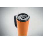 Vaso térmico de acero inox. con doble pared y bocina integrada 700ml color naranja