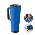 Vaso térmico de acero inox. con doble pared y bocina integrada 700ml color azul real
