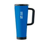 Vaso térmico de acero inox. con doble pared y bocina integrada 700ml color azul real vista de impresión