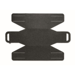 Cesta de almacenamiento plegable en fieltro RPET con asas laterales color gris oscuro octava vista