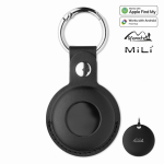 Localizador en forma de llavero con funda de PU antipérdida color negro