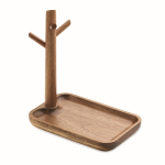 Bandeja de madera de acacia para pequeños objetos de uso diario color madera
