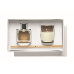 Set de aroma a vainilla con difusor de fragancia y vela de cera vegetal color transparente segunda vista