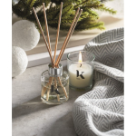 Set de aroma a vainilla con difusor de fragancia y vela de cera vegetal color transparente tercera vista bodegón 2