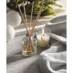 Set de aroma a vainilla con difusor de fragancia y vela de cera vegetal color transparente segunda vista principal