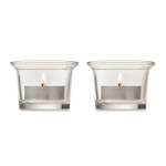 Portavelas decorativo con soporte madera y hierro para 2 velas color madera septima vista