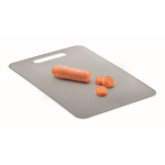 Tabla de cortar de acero inoxidable resistente de tamaño mediano color plateado segunda vista