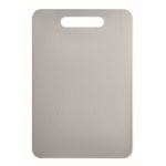 Tabla de cortar de acero inoxidable resistente de tamaño mediano color plateado cuarta vista