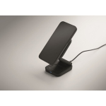 Estación de carga inalámbrica plegable 3 en 1 con entrada USB-C 15W color negro vista fotografía quinta vista