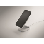 Estación de carga inalámbrica plegable 3 en 1 con entrada USB-C 15W color blanco vista fotografía quinta vista