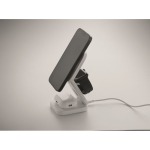 Estación de carga inalámbrica plegable 3 en 1 con entrada USB-C 15W color blanco vista fotografía octava vista