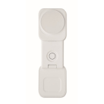 Estación de carga inalámbrica plegable 3 en 1 con entrada USB-C 15W color blanco novena vista
