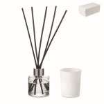 Set aromático con difusor de fragancia y vela de cera vegetal color blanco